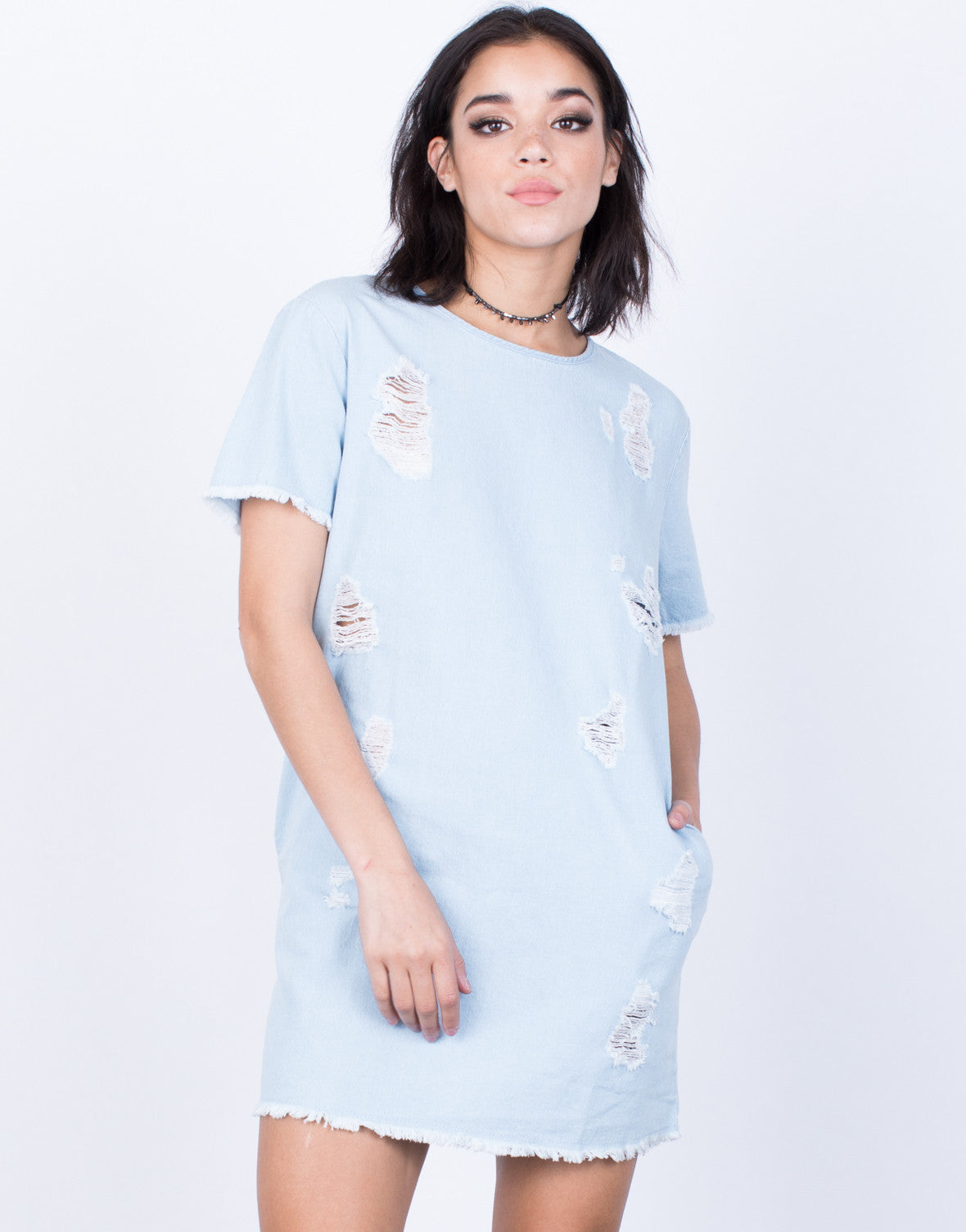 destroyed t shirt dress