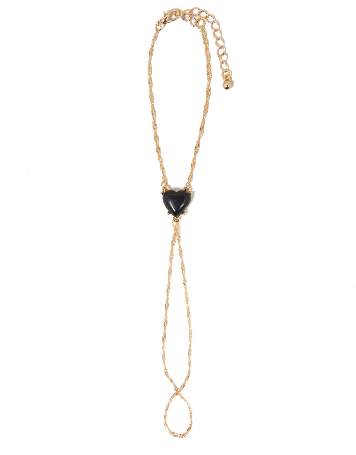 Twisted Heart Hand Chain - Black – 2020AVE