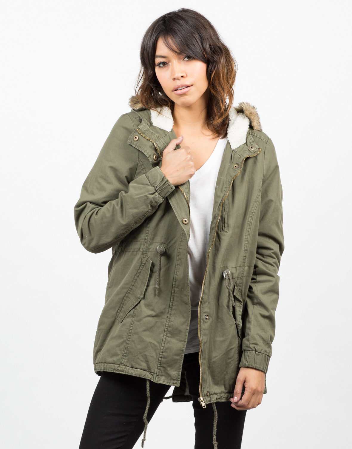 Download Utility Fur Jacket - Green Jacket - Cargo Jacket - 2020AVE