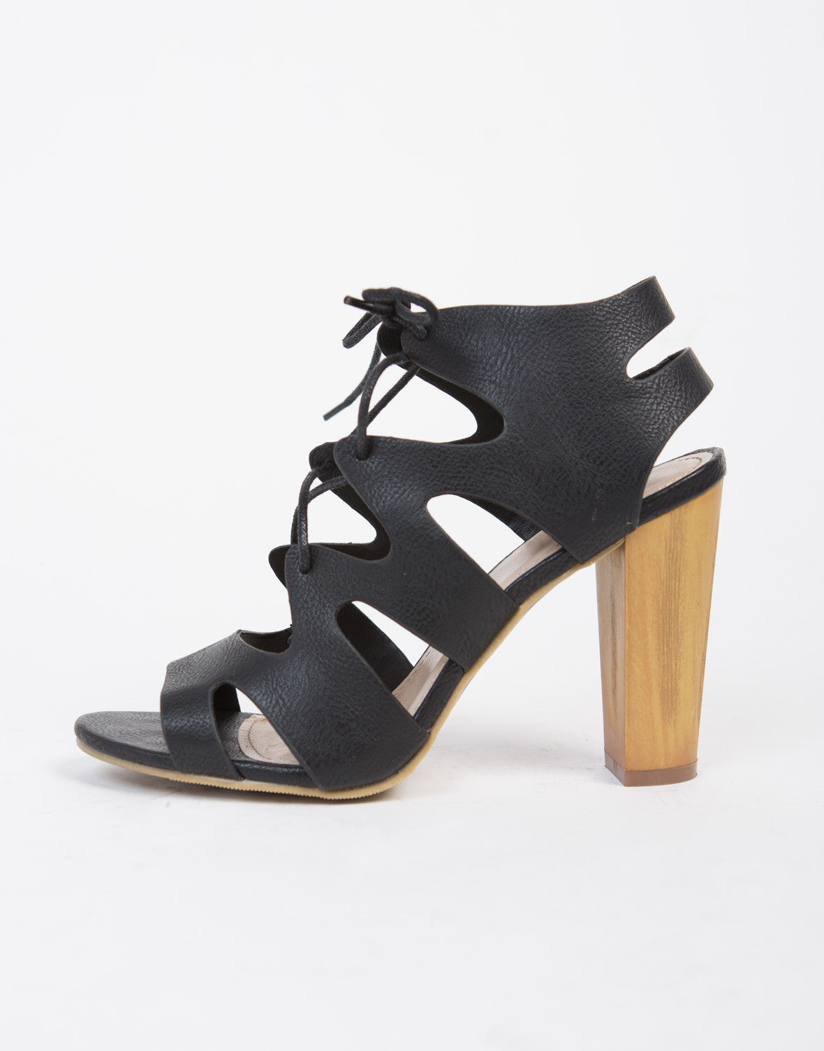strappy heels with thick heel