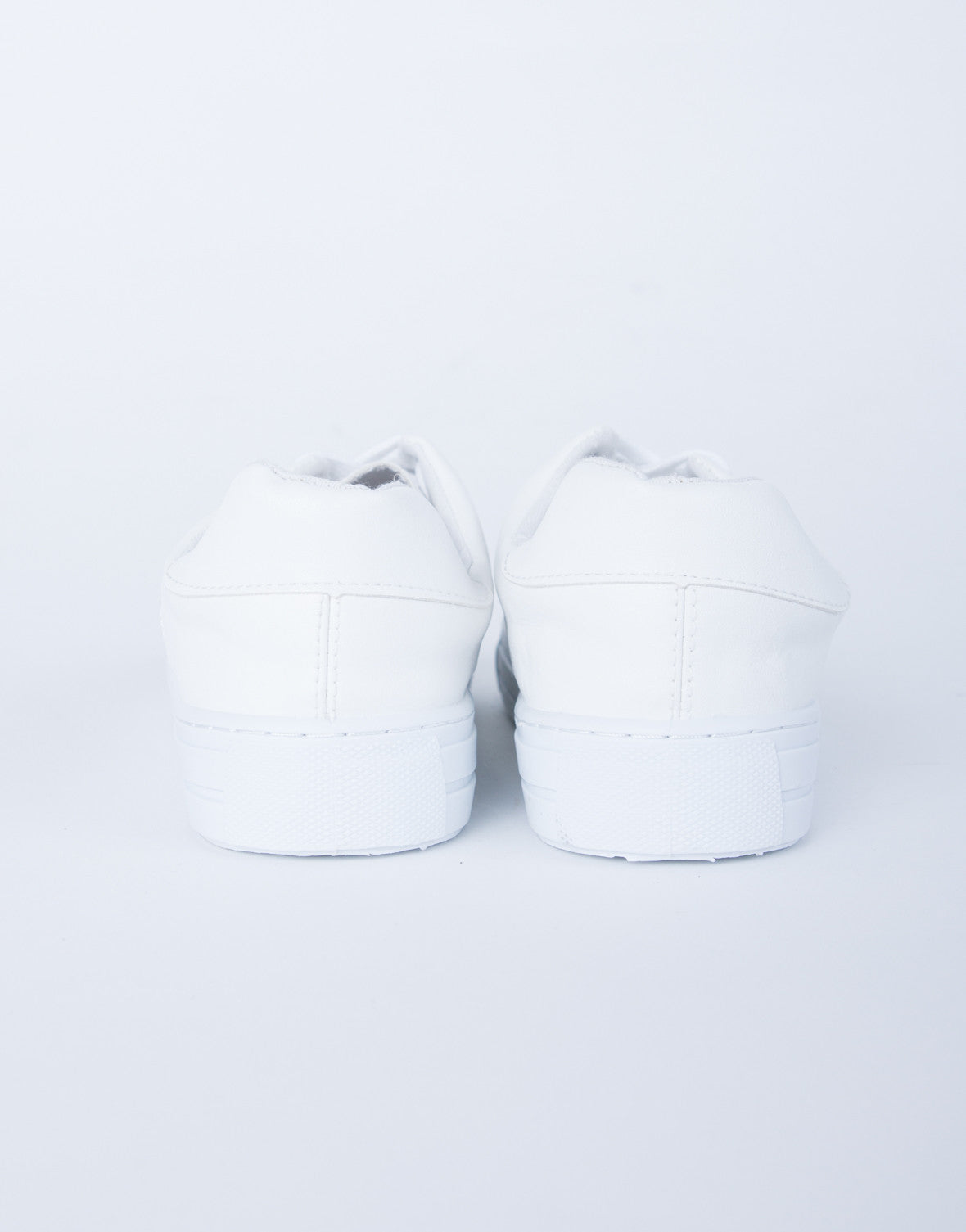 White Out Sneakers - White Leather Sneakers - White Lace Up Sneakers ...