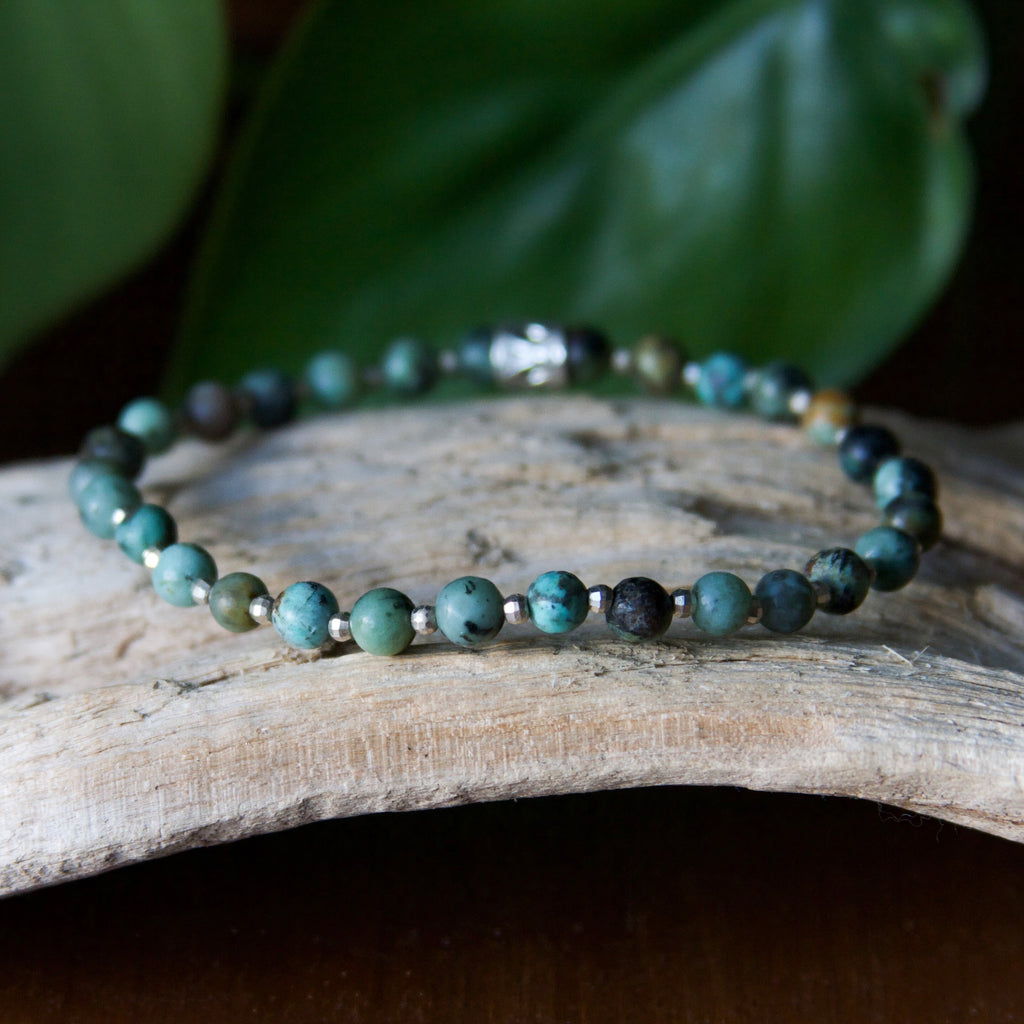 Lagos Bead Stretch Bracelet in Turquoise