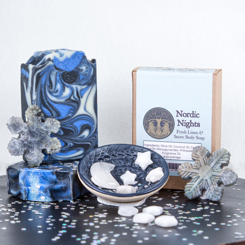 Nordic Nights Fresh Linen and Snow Soap- It glows in the dark!