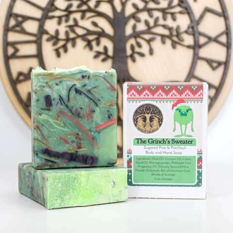 Grinch's Sweater - Sugared Pine and Patchouli Soap