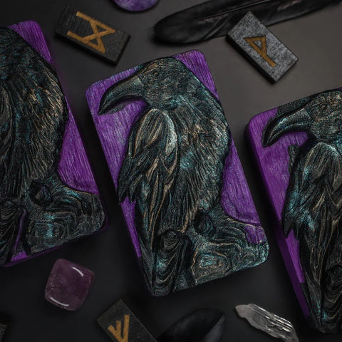 Purple Hidden Crystals Raven Soap