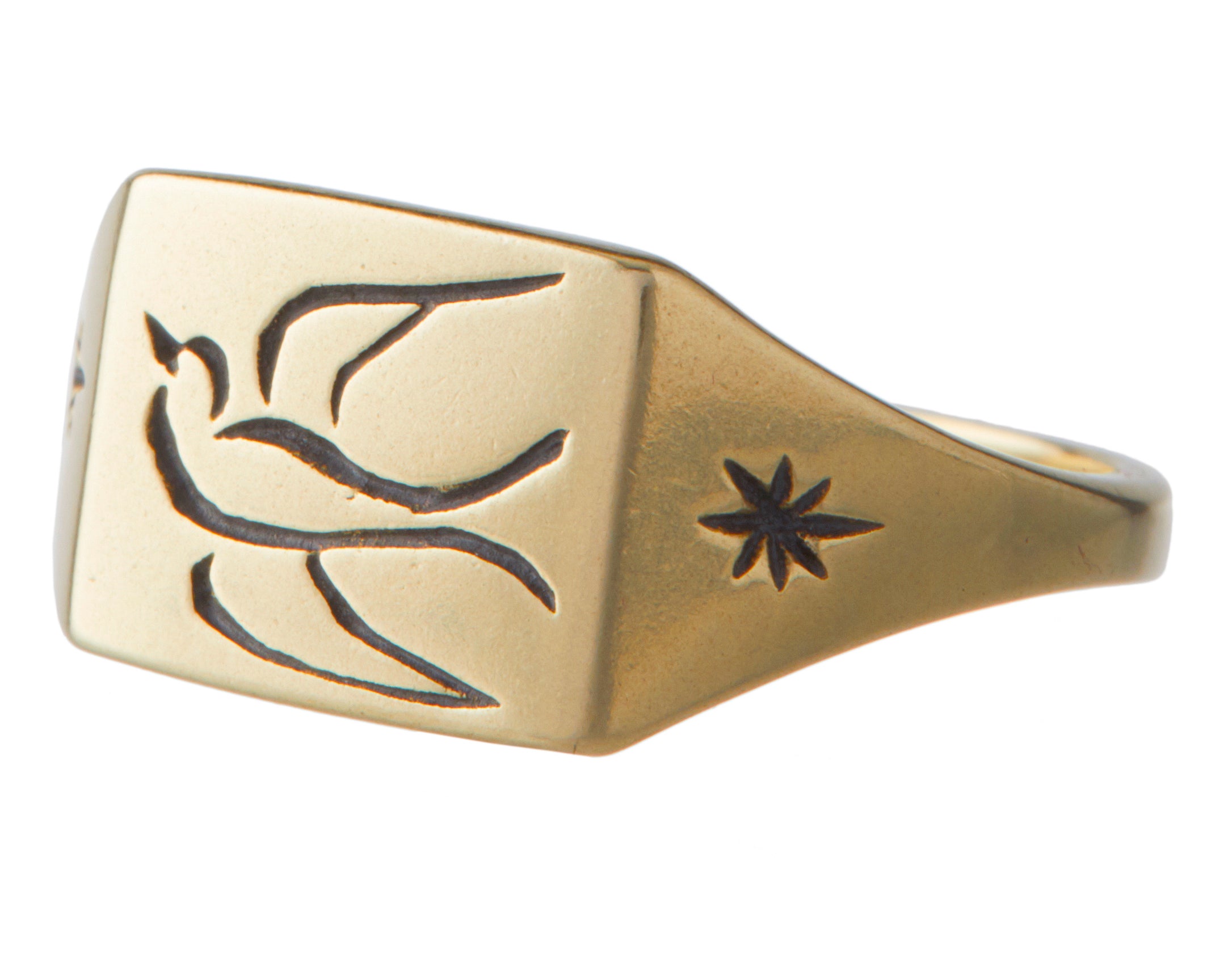 Small Swallow Signet Ring – LHN Jewelry