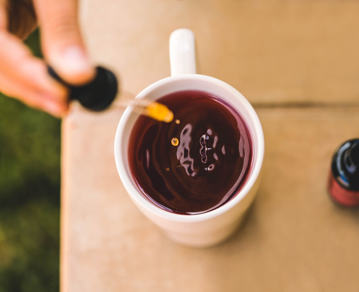 flower essence elixir in tea