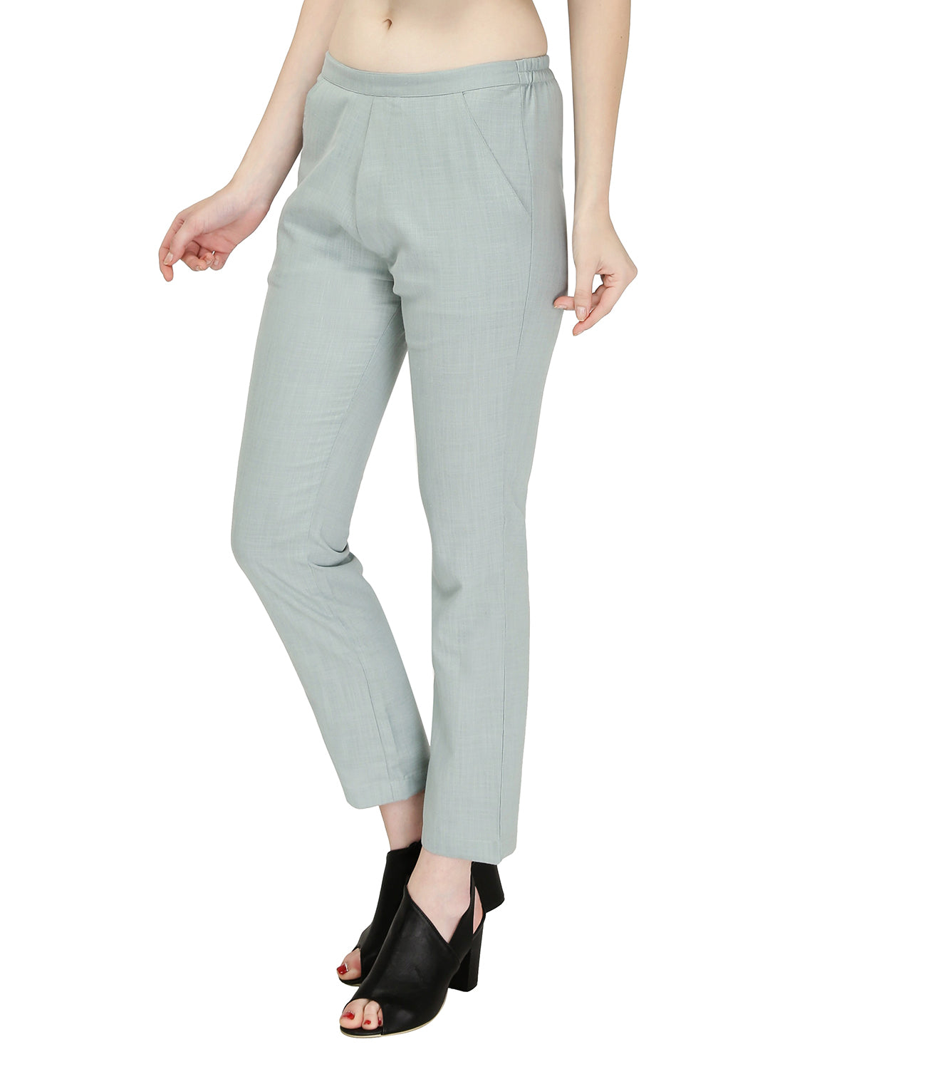 Elegant trousers Color light green - SINSAY - 4206F-70X