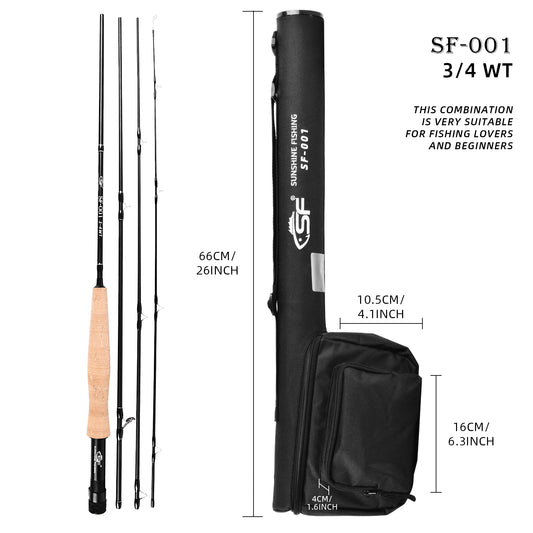 SF Fly Fishing Medium-Fast Action Rod Combo Kit 4 Piece 5/6wt 9FT for – Sunshine  Fishing Store