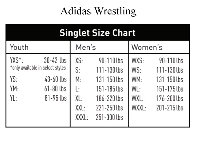 Adidas Wrestling Shoes Size Chart