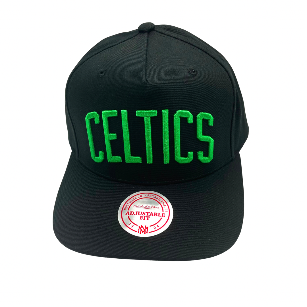 Boston Celtics Hat - Green NBA Team Ground Snapback - Mitchell & Ness