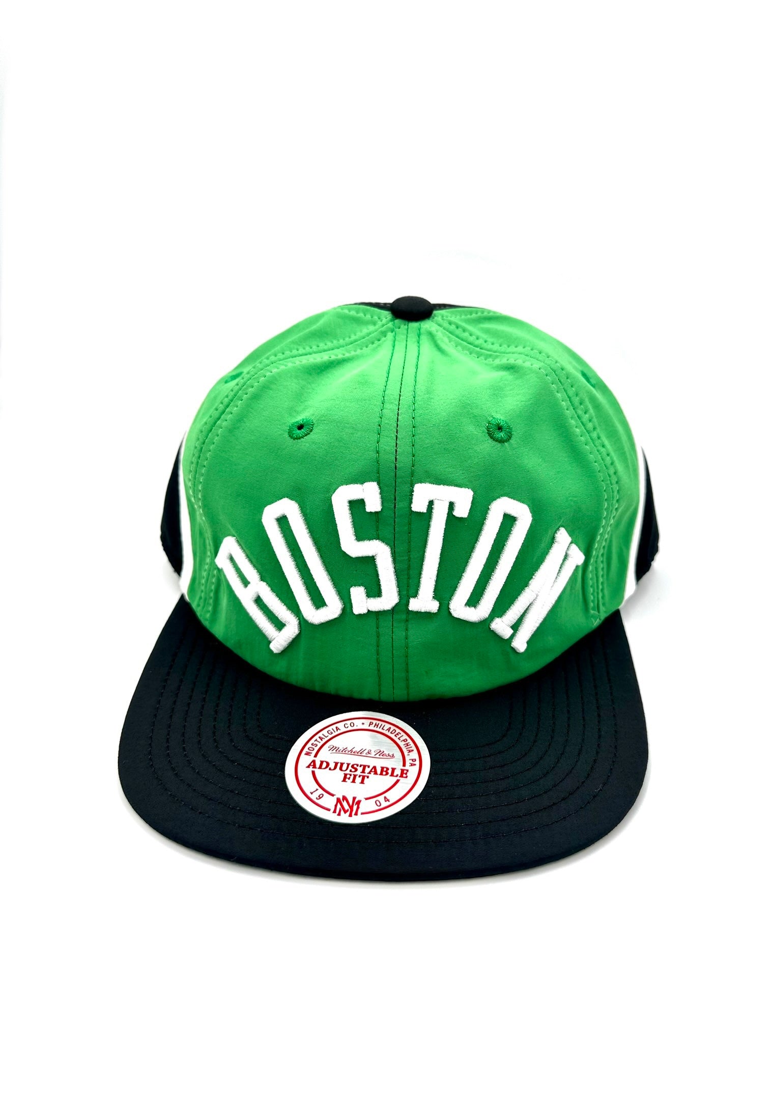 Boston Celtics Mitchell & Ness XL Wordmark Snapback Hat - Green/Black