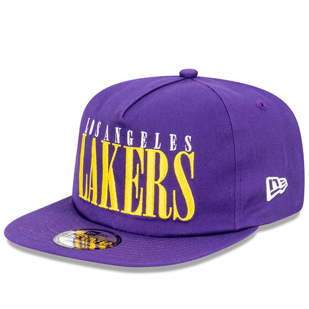 LA Lakers NBA Hat Black Retro Script Box 9Fifty Snapback - New Era