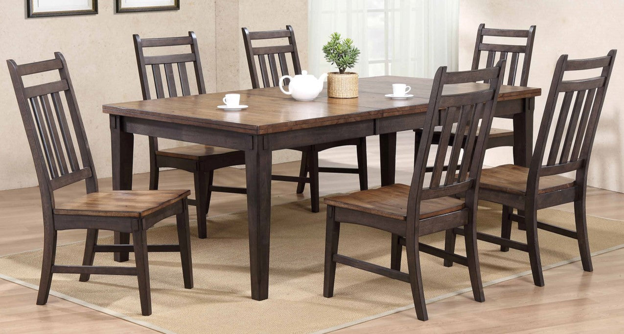 grey and brown kitchen table