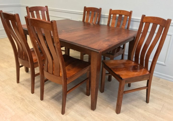 solid maple dining room set