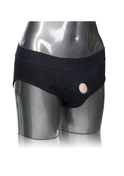 Unisex Strap-On Harness Boxer Briefs Short Briefs O-Ring Underwear Panties