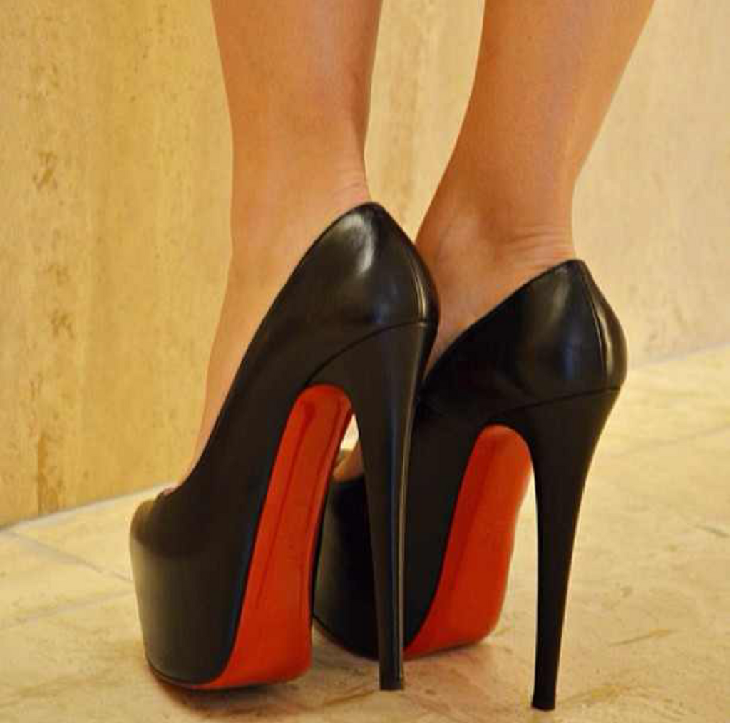 Rhinestone Candy - classic black Louboutin inspired heels