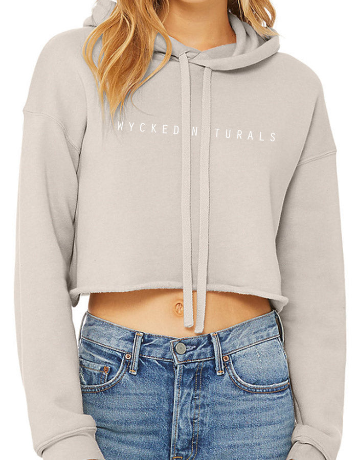 cream crop hoodie