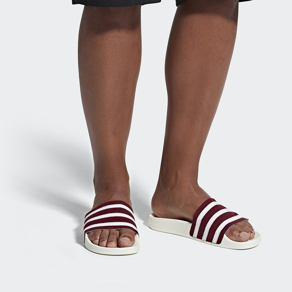 adidas adilette maroon