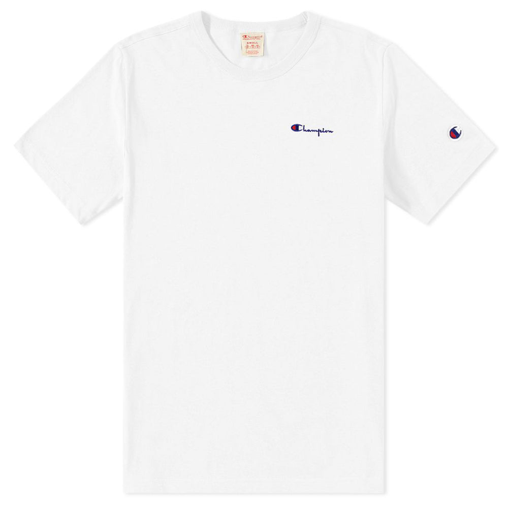 Champion Reverse Weave Script Logo Crewneck T-Shirt White