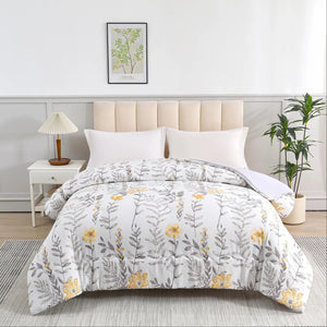 Jessy Home 1 Piece Comforter Set Floral Comforter Purple Dandelion Summer Quilts - Jessy Home