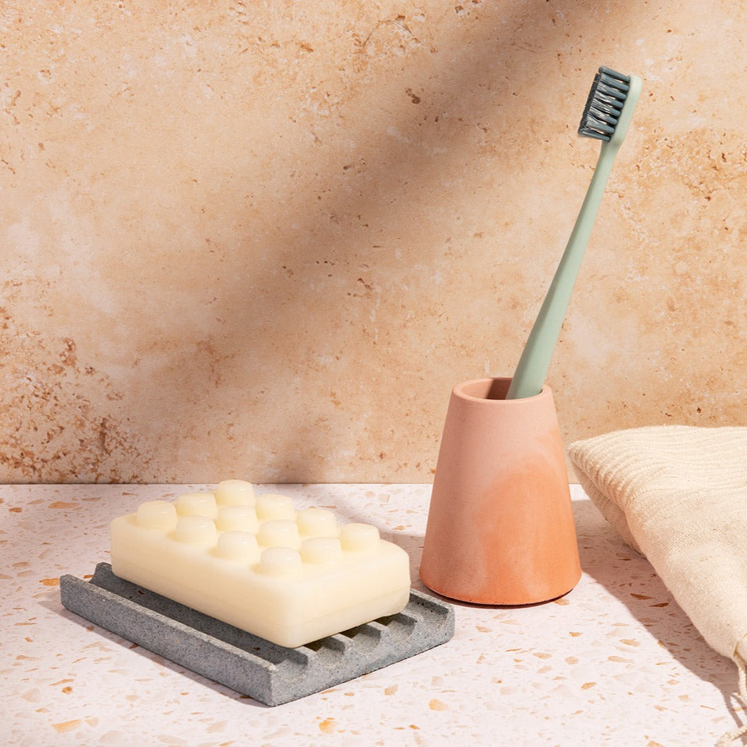 Soap Dish & Toothbrush Holder Set