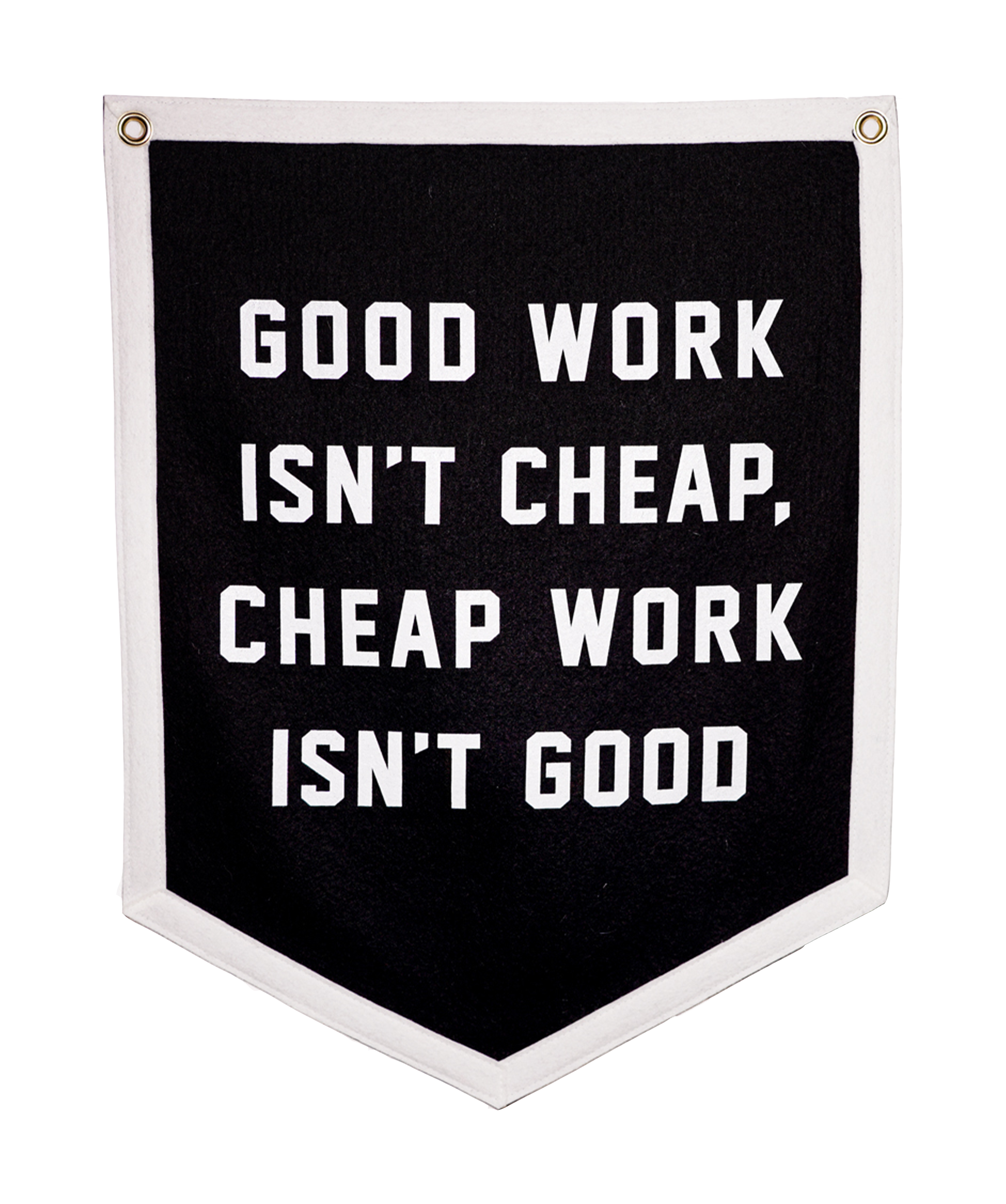 Camp Flag | Good Work Isn't Cheap | Oxford Pennant
