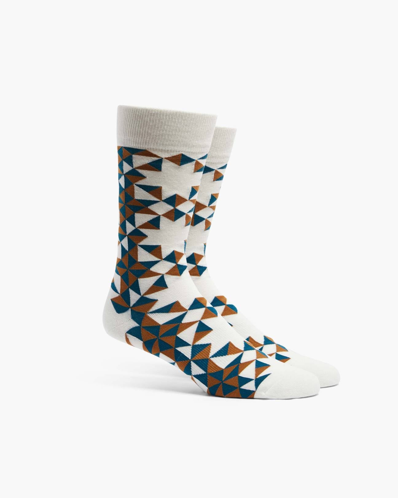 Quilt Socks | Bone | Richer Poorer