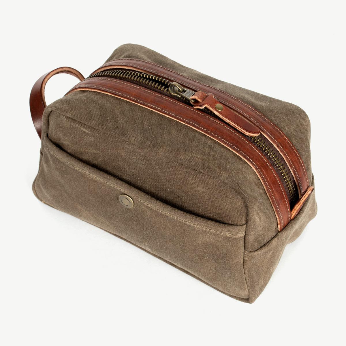 Waxed Canvas Dopp Kit | Field Tan | Bradley Mountain