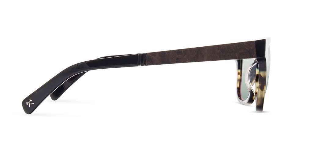 Prescott Acetate Sunglasses | Black Olive Elm Burl | G15 Polarized | Shwood