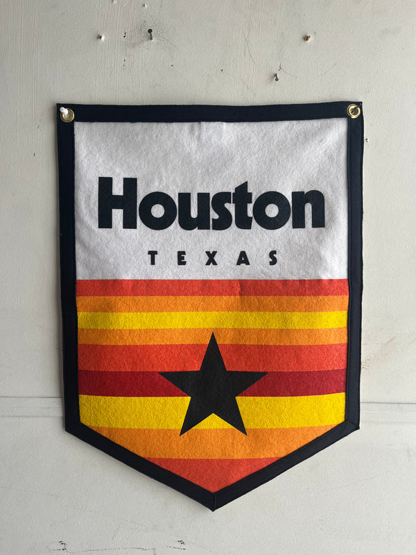 HOUSTON ASTROS RETRO RAINBOW BANNER FLAG