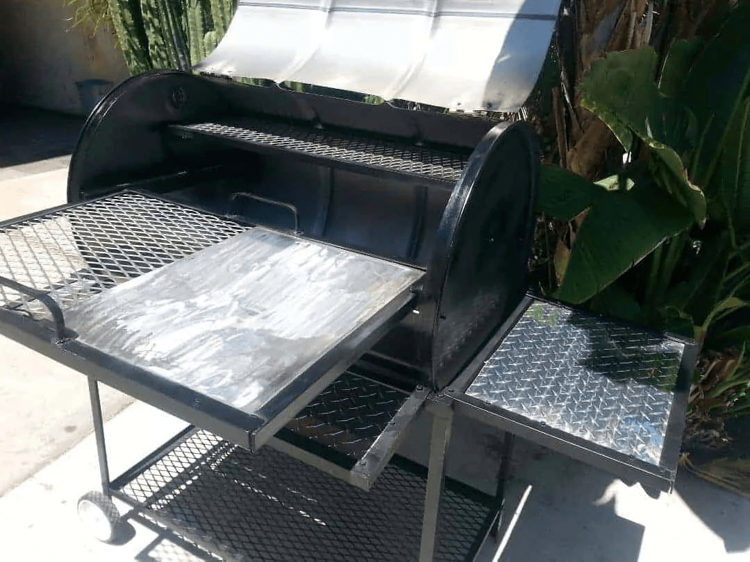 Moss Grills Joeys Ranch Style Barbecue Grill / 55 Gal Barrel Smoker + Open  Ranch Grill / Residential or Commercial / #208