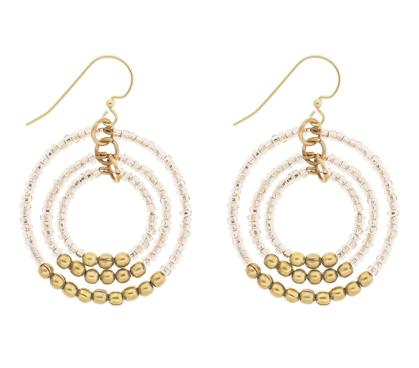 Aid Through Trade - Brass Gyroscope Earring - Bubbly