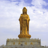 tie guan yin statue gold