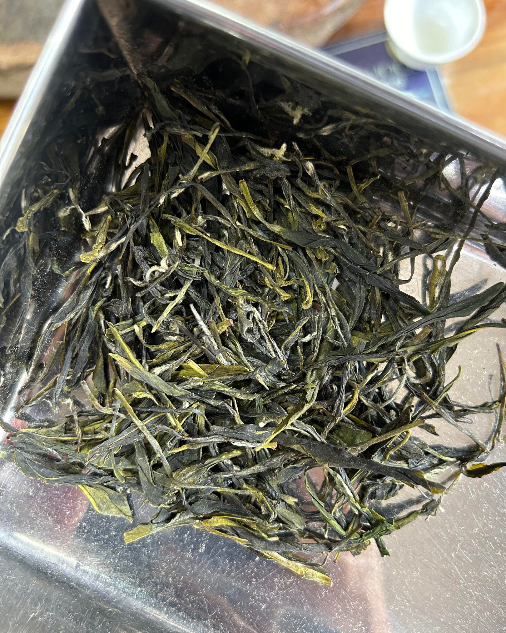 Taiwanese Dragon Well Tea Leaves