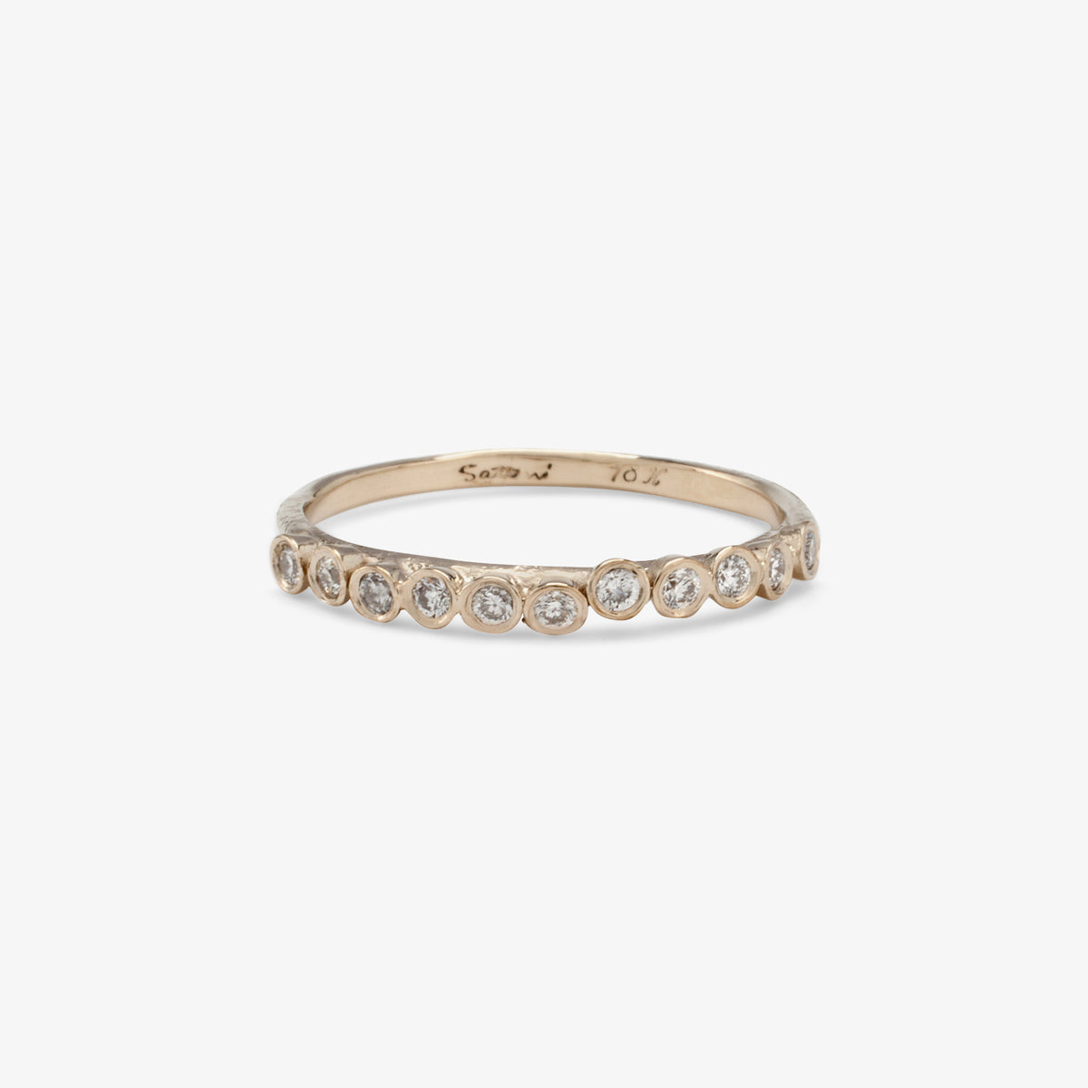 White Diamond Raised Band | Satomi Kawakita Jewelry