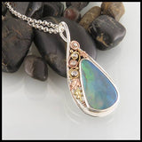 Black opal pendant