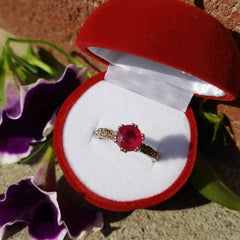 Ruby White Gold Ring