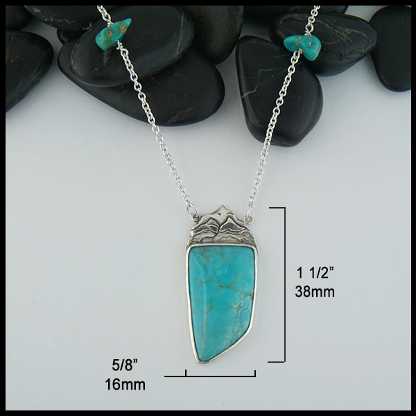 Mountain Turquoise Pendant & Earring Set