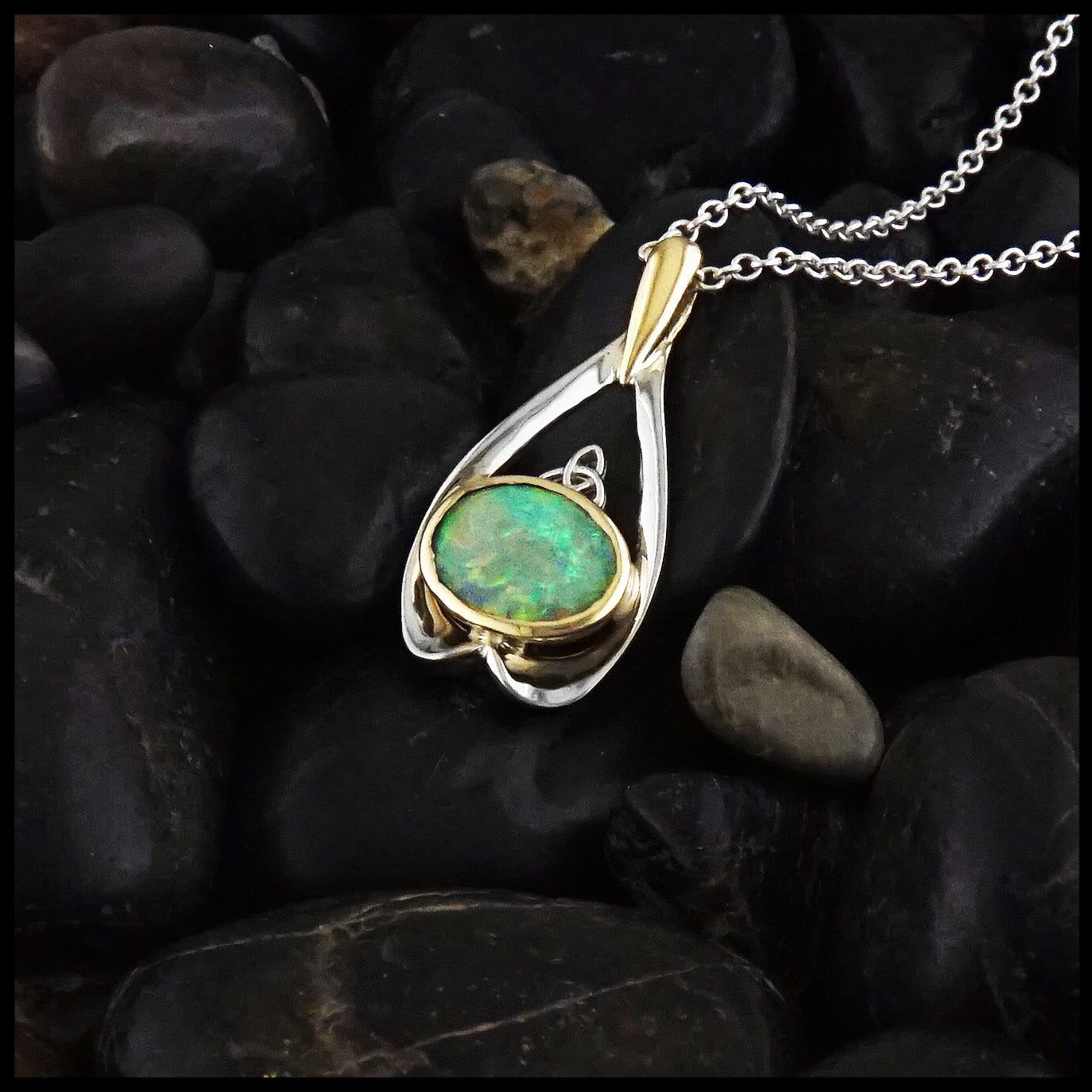 Opal Celtic Pendant | Walker Metalsmiths