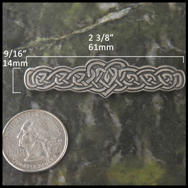 Heart Knot Bar Pin in Silver | Walker Metalsmiths
