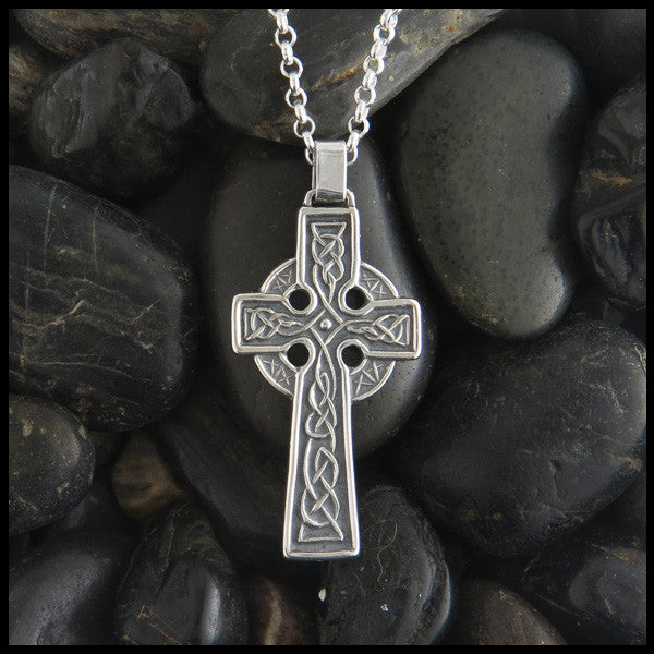 Sterling Silver St. Patrick's Celtic Cross Pendant | Walker Metalsmiths