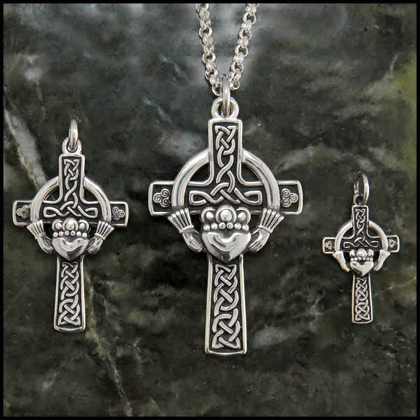 celtic cross claddagh necklace