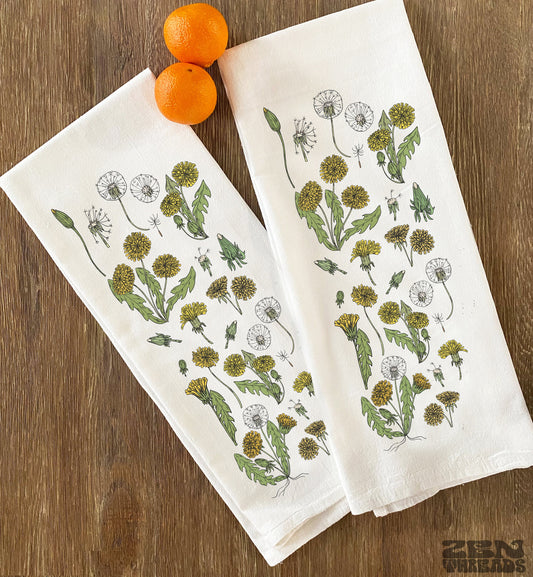 Marigolds + Strawberries Dish Towel Set of 2