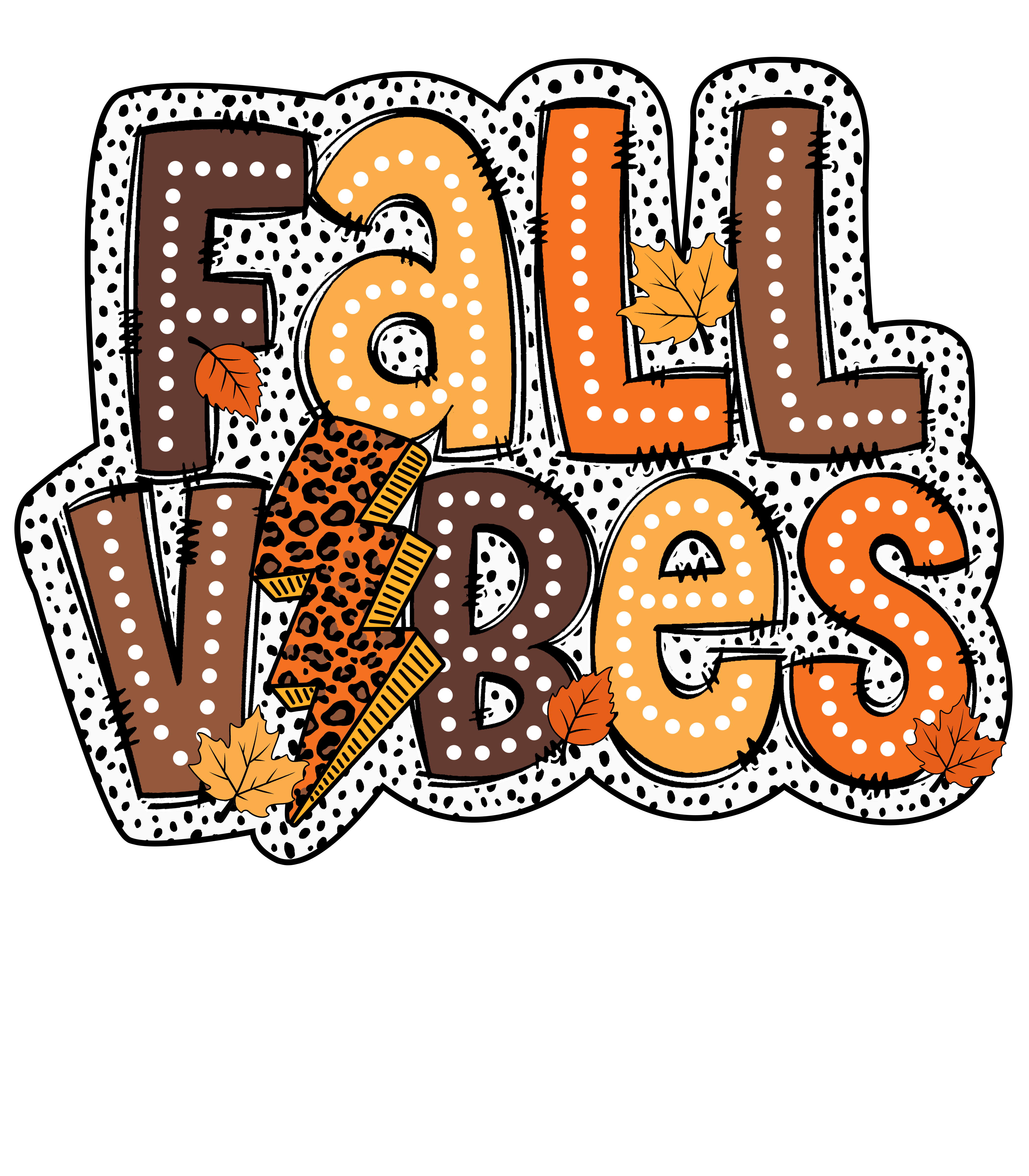 Fall Vibes Dalmatian Print
