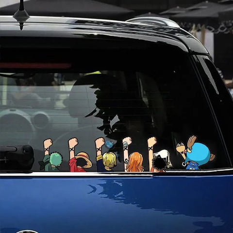 One Piece -Car Stickers-waterproof-mynakama-anime-luffy-zoro-nami-sanji-chopper-brook-robin-usopp-franky-car-bik-window