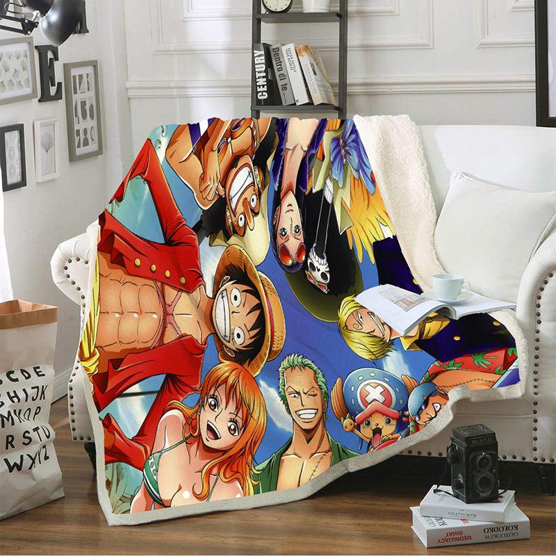 Amazoncom Anime Blanket Luffy Throw Blanket Soft and Fluffy Flannel  Blanket Decorate Bedroom Living Rooms Sofa 60X50  Home  Kitchen