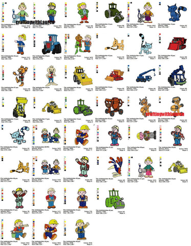 Bob the Builder Embroidery Designs | Cartoon Characters Machine Embroidery  Designs