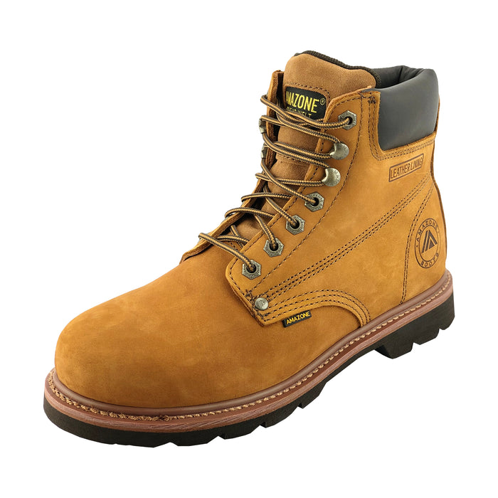 AMAZONE Men's 602 Work Boot, Brown Nubuck Leather, Honestly Priced ...
