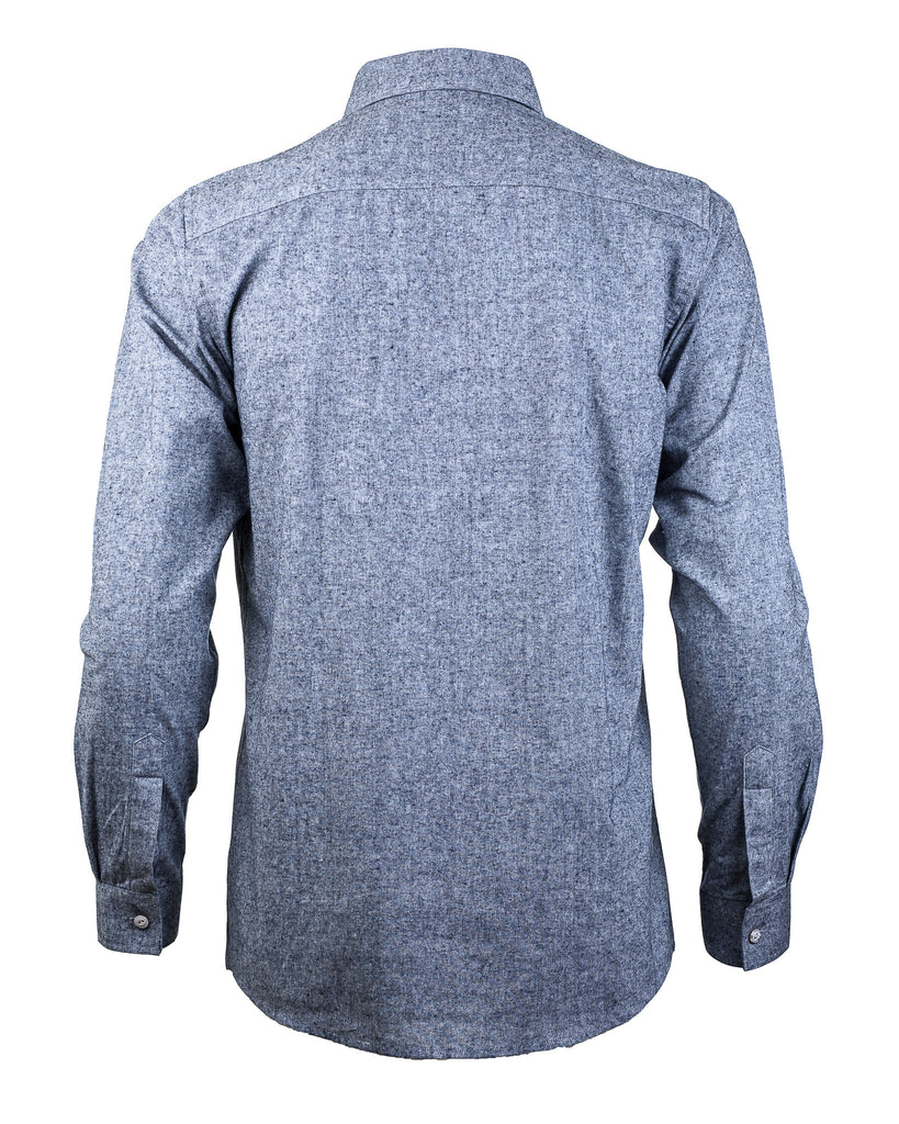 Women's Gray Chambray Long Sleeve Shirt – Haberdasher - Clothing Boutique